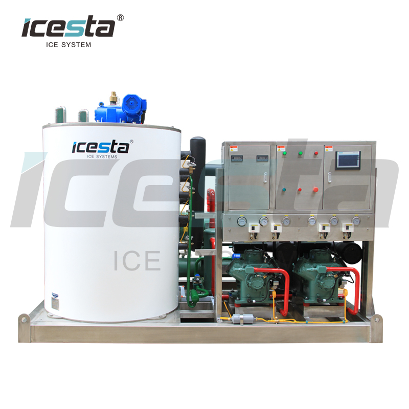 Máquina de hielo en escamas diaria de acero inoxidable de 5t a 10 toneladas (grado alimenticio)